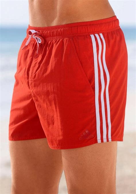 rote adidas badehose